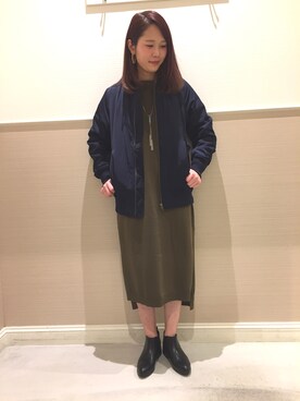 「レプシィム(LEPSIM)」｜「アイテム（ブルゾン）」を使った、chiakiさん（レディース・161cm）の冬コーディネート