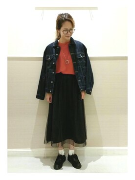 「レプシィム(LEPSIM)」｜「アイテム（デニムジャケット）」を使った、chiakiさん（レディース・161cm）の秋コーディネート