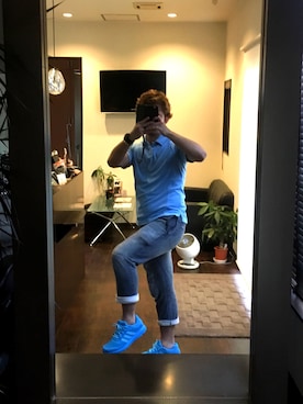 「adidas Originals（アディダスオリジナルス）のアイテム（ポロシャツ）」を使った、たけぽんさん（メンズ・172cm）の秋コーディネート