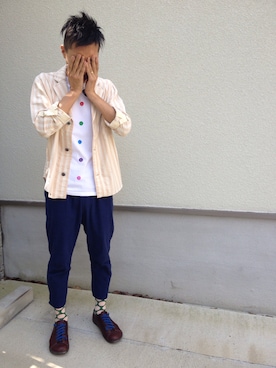 「ストライプジャケット」｜inabatakumiさん（メンズ・178cm）の夏コーディネート