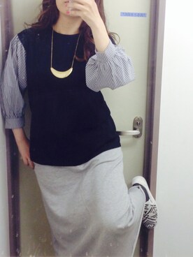 「LEPSIM（レプシィム）のアイテム（Sneakers、ホワイト系）」を使った、かりんさん（レディース・158cm）の春コーディネート