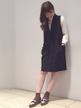 「1％（イチ パーセント）のアイテム」を使った、naaaさん（レディース・162cm）の秋コーディネート