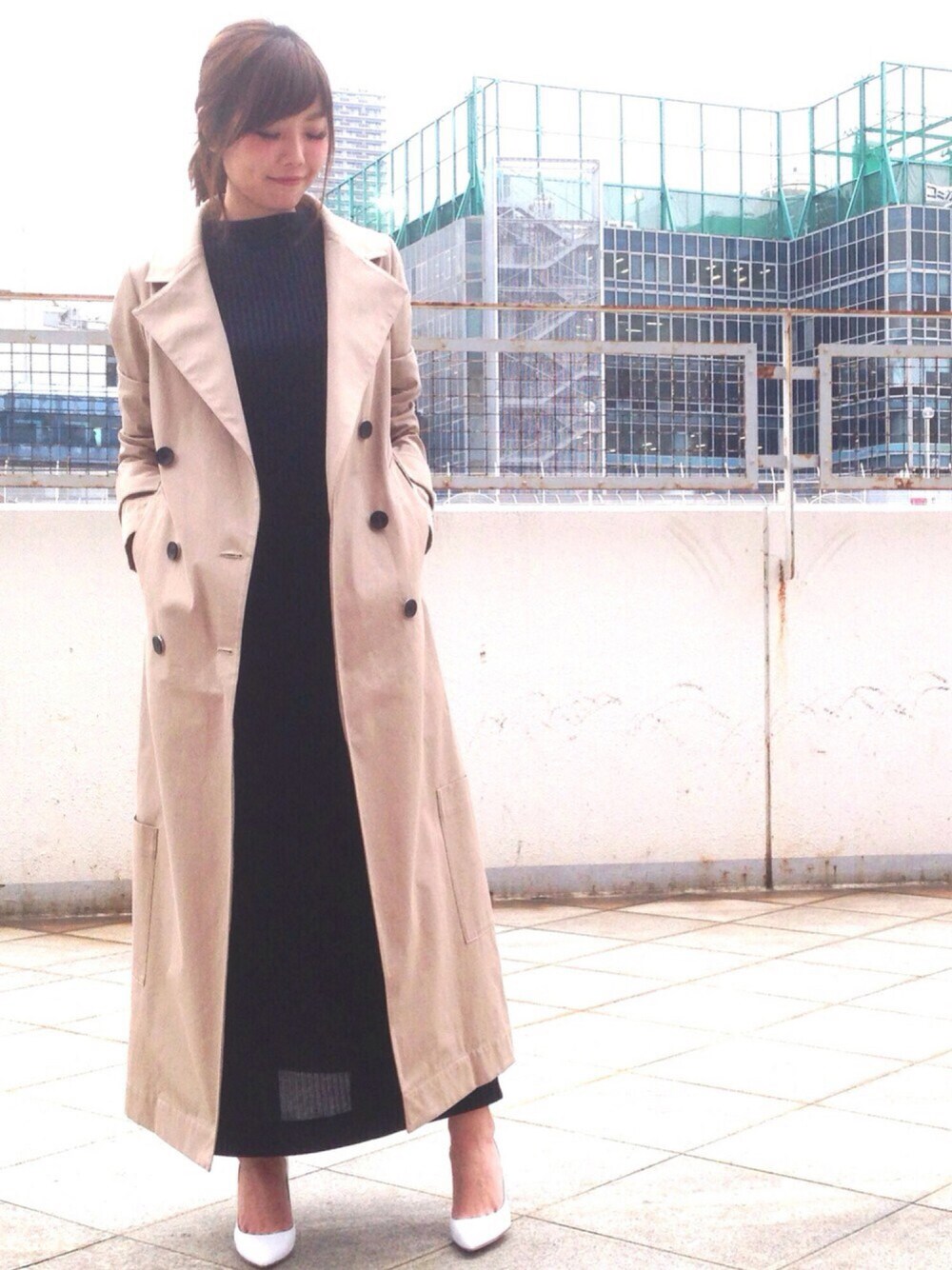 cinoh チェックトレンチコート　チノ セール】TIGHT TRENCH COAT（トレンチコート）｜CINOH（チノ）の
