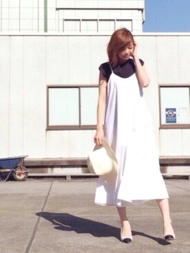 「CLANE（クラネ）のアイテム（オールインワン・サロペット）」を使った、naaaさん（レディース・162cm）の春コーディネート