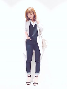 「STUDIOUS（ステュディオス）のアイテム（サンダル）」を使った、naaaさん（レディース・162cm）の春コーディネート