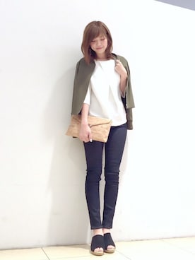 「STUDIOUS（ステュディオス）のアイテム（サンダル）」を使った、naaaさん（レディース・162cm）の春コーディネート