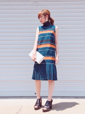 「AKIRANAKA（アキラナカ）のアイテム（ワンピース/ドレス）」を使った、naaaさん（レディース・162cm）の春コーディネート