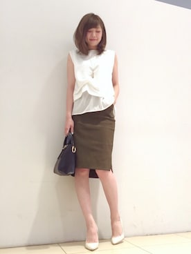「STUDIOUS（ステュディオス）のアイテム（ネックレス）」を使った、naaaさん（レディース・162cm）の夏コーディネート