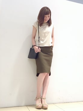 「STUDIOUS（ステュディオス）のアイテム（サンダル）」を使った、naaaさん（レディース・162cm）の夏コーディネート