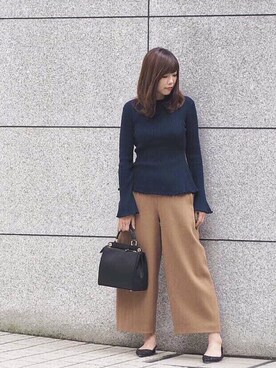 「AHUM（アウン）のアイテム」を使った、naaaさん（レディース・162cm）の秋コーディネート