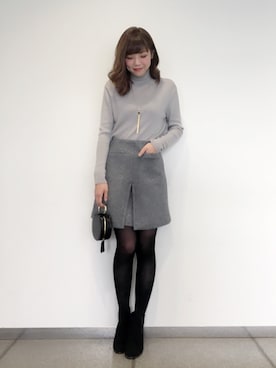 「アイテム（クラッチバッグ）」を使った、naaaさん（レディース・162cm）の秋コーディネート