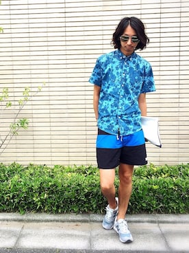 「サーフショーツ」｜Yoshiさん（メンズ・180cm）の夏コーディネート