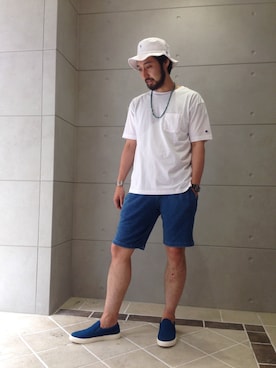 「TMT（ティーエムティー）のアイテム」を使った、nano・universe 福岡 STAFFさん（メンズ・170cm）の夏コーディネート