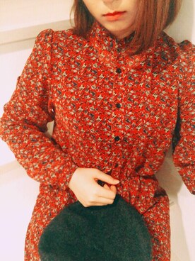 「学校」｜「アイテム（ハンチング/ベレー帽）」を使った、KANAさん（レディース・152cm）の秋コーディネート