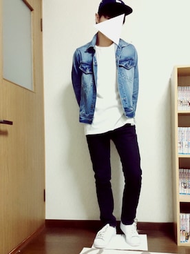 「BACK NUMBER（バックナンバー）のアイテム（デニムジャケット）」を使った、勇人さん（メンズ・167cm）の春コーディネート