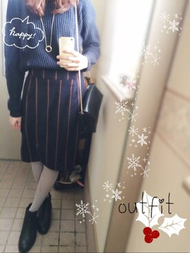 「H&M（エイチ・アンド・エム）のチェーンバッグ（ショルダーバッグ、ブラック系）」を使った、raraさん（レディース）の春コーディネート