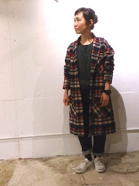 「SUNDAY WORKS（サンデーワークス）のアイテム（ジャケット/アウター）」を使った、Mayuさん（レディース・145cm）の冬コーディネート
