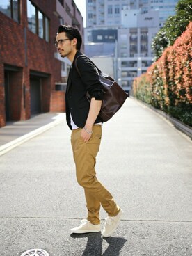 プレス樋口さん(メンズ・186cm)の春コーディネート