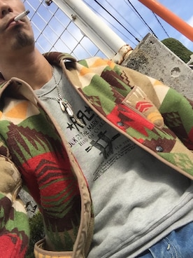 「RRL（ダブル アール エル）のアイテム（その他アウター）」を使った、Monkey-Tさん（メンズ・186cm）の秋コーディネート