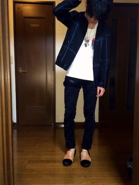「SHAREEF（シャリーフ）のアイテム（その他シューズ）」を使った、わっきーさん（メンズ・170cm）の春コーディネート