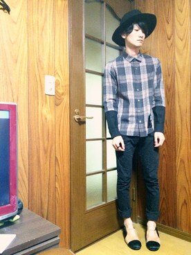 「SHAREEF（シャリーフ）のアイテム（その他シューズ）」を使った、わっきーさん（メンズ・170cm）の夏コーディネート