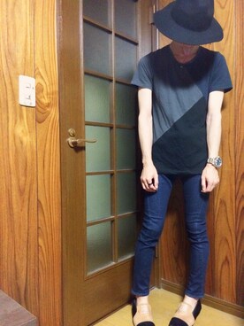 「SHAREEF（シャリーフ）のアイテム（その他シューズ）」を使った、わっきーさん（メンズ・171cm）の夏コーディネート