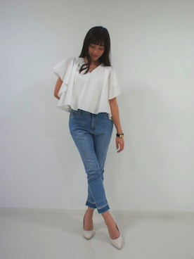 「DRWCYS（ドロシーズ）のアイテム」を使った、はらだゆかさん（レディース・160cm）の冬コーディネート