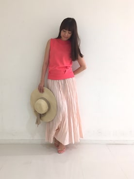 「DRWCYS（ドロシーズ）のアイテム（サンダル）」を使った、はらだゆかさん（レディース・160cm）の夏コーディネート