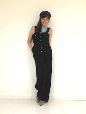 「DRWCYS（ドロシーズ）のアイテム（オールインワン・サロペット）」を使った、はらだゆかさん（レディース・160cm）の夏コーディネート