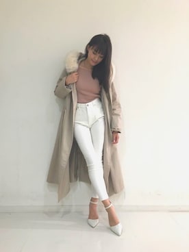「DRWCYS（ドロシーズ）のアイテム（モッズコート）」を使った、はらだゆかさん（レディース・160cm）の秋コーディネート