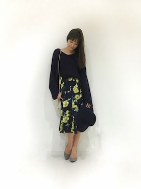 「DRWCYS（ドロシーズ）のアイテム（帽子）」を使った、はらだゆかさん（レディース・160cm）の秋コーディネート