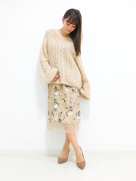 「DRWCYS（ドロシーズ）のアイテム（パンプス）」を使った、はらだゆかさん（レディース・160cm）の秋コーディネート