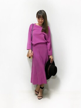 「DRWCYS（ドロシーズ）のアイテム（サンダル）」を使った、はらだゆかさん（レディース・160cm）の冬コーディネート