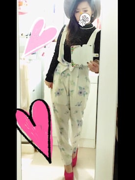 「ROYAL PARTY（ロイヤルパーティー）のアイテム（オールインワン・サロペット）」を使った、なーりーさん（レディース・146cm）の秋コーディネート