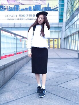 Mimi Tsaiさんの「（GU）ニットペンシルスカート」を使ったコーディネート