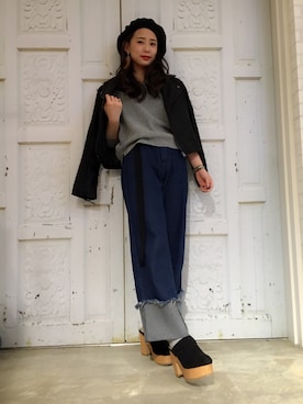 「WEGO（ウィゴー）のアイテム（帽子）」を使った、ともちんさん（レディース・155cm）の秋コーディネート