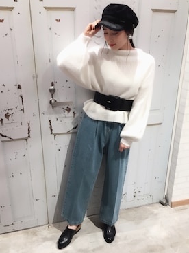 「WEGO（ウィゴー）のアイテム（キャスケット）」を使った、ともちんさん（レディース・156cm）の秋コーディネート