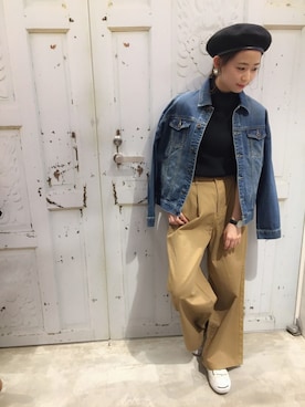 「WEGO（ウィゴー）のアイテム（ハンチング/ベレー帽）」を使った、ともちんさん（レディース・156cm）の秋コーディネート