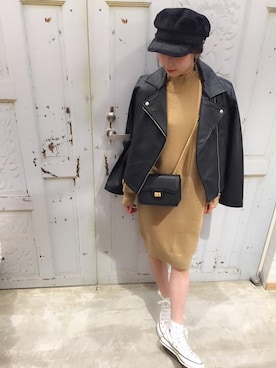 「WEGO（ウィゴー）のアイテム（キャスケット）」を使った、ともちんさん（レディース・156cm）の秋コーディネート