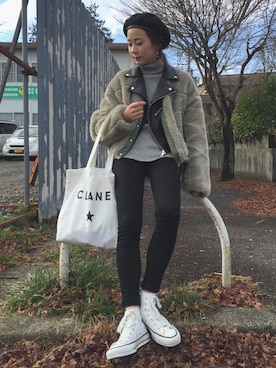 「WEGO（ウィゴー）のアイテム（ニット/セーター）」を使った、ともちんさん（レディース・156cm）の冬コーディネート