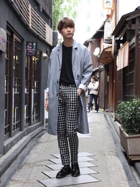 「Marc by Marc Jacobs（マークバイマークジェイコブス）のアイテム（リング）」を使った、RYO-HEIさん（メンズ・180cm）の冬コーディネート