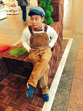 「アイテム（オールインワン・サロペット）」を使った、ガオ〜ちゃんさん（メンズ・168cm・20代）の春コーディネート
