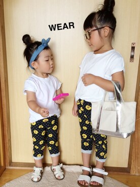 「大人ミューズ（オトナミューズ）のアイテム」を使った、ayumiさん（キッズ・110cm）の夏コーディネート