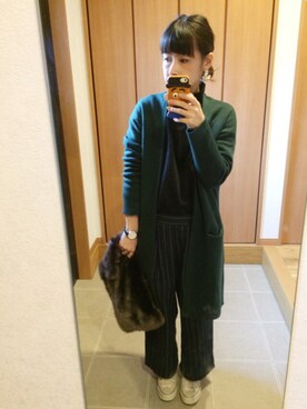 「Daniel Wellington」｜ayumiさん（レディース・154cm）の冬コーディネート