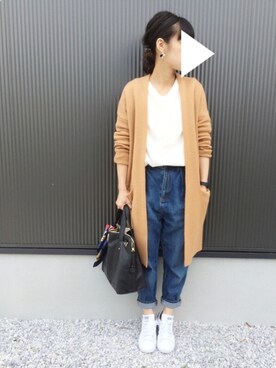 「マムジーンズ」｜ayumiさん（レディース・154cm）の春コーディネート