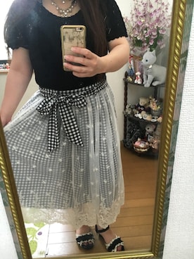 「axes femme（アクシーズファム）のアイテム（キャミソール）」を使った、ひよこ(˙³˙)さん（レディース・152cm）の夏コーディネート
