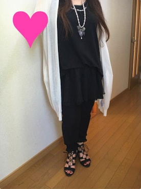 「axes femme（アクシーズファム）のアイテム（チュニック）」を使った、ひよこ(˙³˙)さん（レディース・152cm）の夏コーディネート