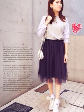 岩谷 英里子さんの「チュール　ミドルスカート」を使ったコーディネート
