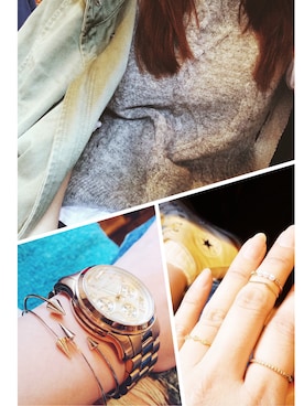 「アイテム（腕時計）」を使った、岩谷 英里子さん（レディース・169cm）の冬コーディネート