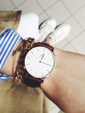 「ダニエルウェリントン」｜岩谷 英里子さん（レディース・169cm）の春コーディネート